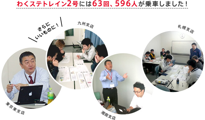 さらにいいものに! 東京東支店 九州支店 湘南支店 札幌支店